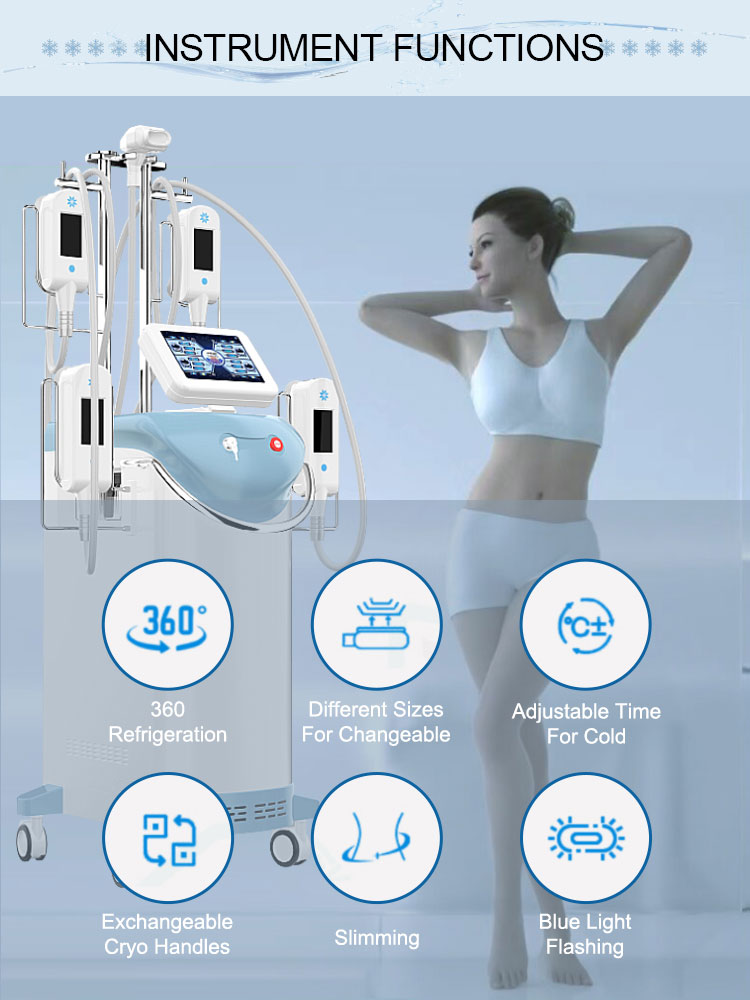 5 handles 360 cryolipolysis slimming machine